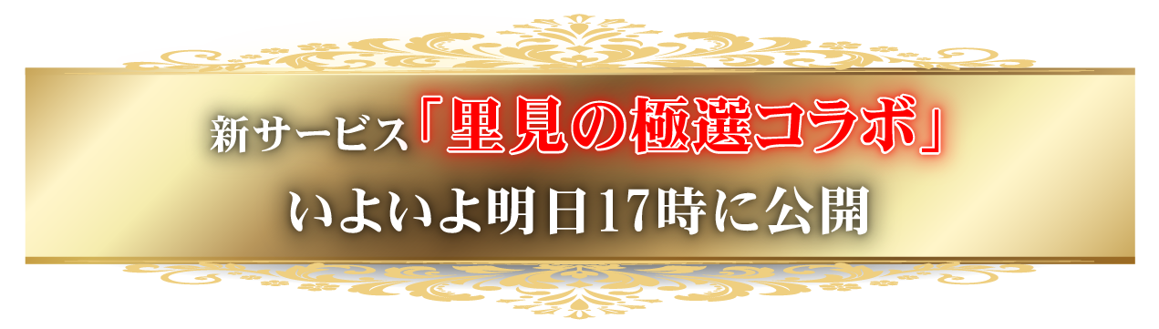 新サービス「里見の極選コラボ」いよいよ明日17時に公開